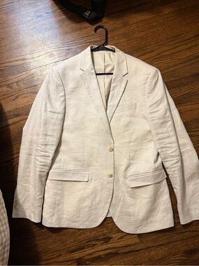 European Linen Tan Blazer 40R